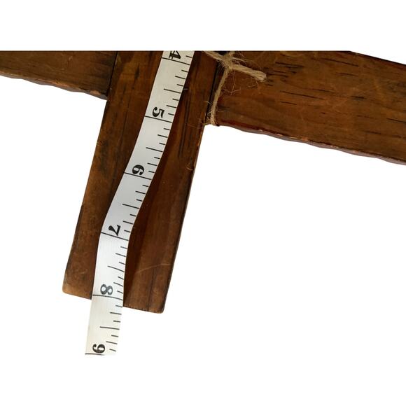 Vintage Tramp Art Trench Wooden Crucifix Cross Jesus Christian Religious 15.5" - Picture 5 of 7